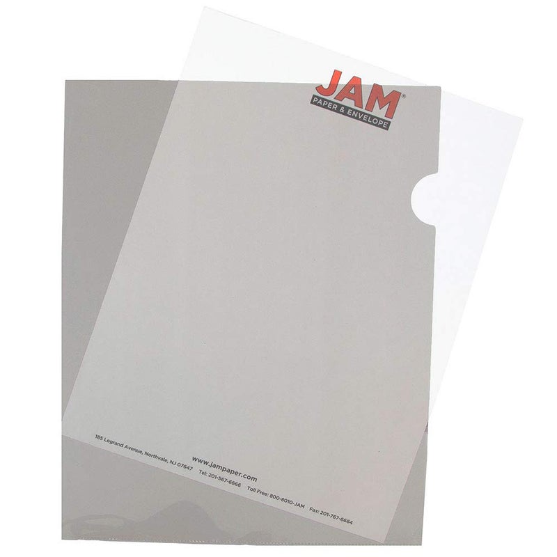 JAM Paper Plastic Sleeves - 9" x 11 1/2" - Smoke - 12/pack - Image 1